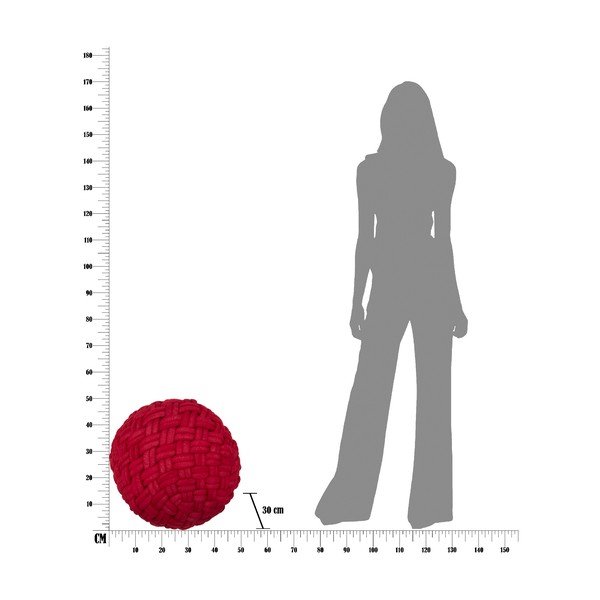Pouf in corda, rosso bordeaux, ø 50 cm - Mauro Ferretti-image-2