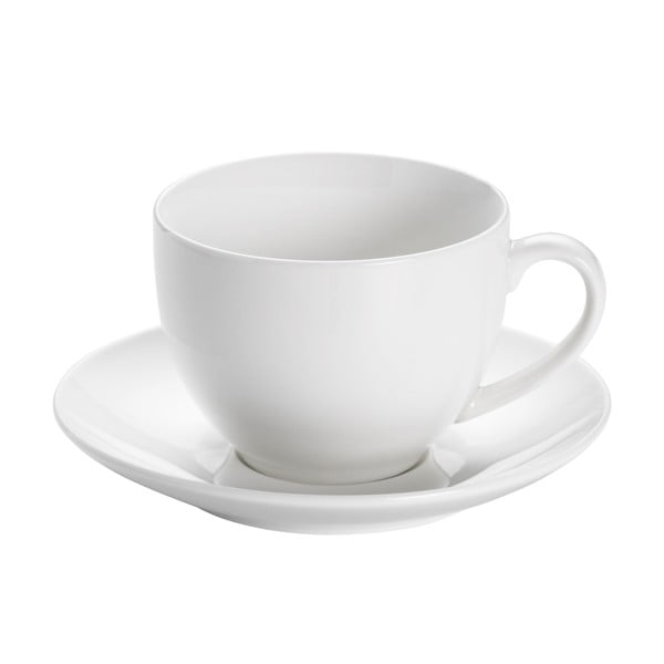 Tazza in porcellana bianca con piattino Basic, 245 ml - Maxwell & Williams