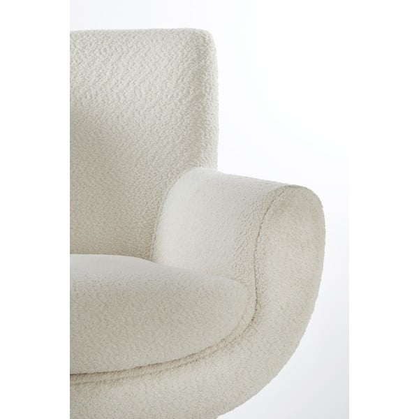 Poltrona crema in bouclé Vinstra - Light & Living-image-4