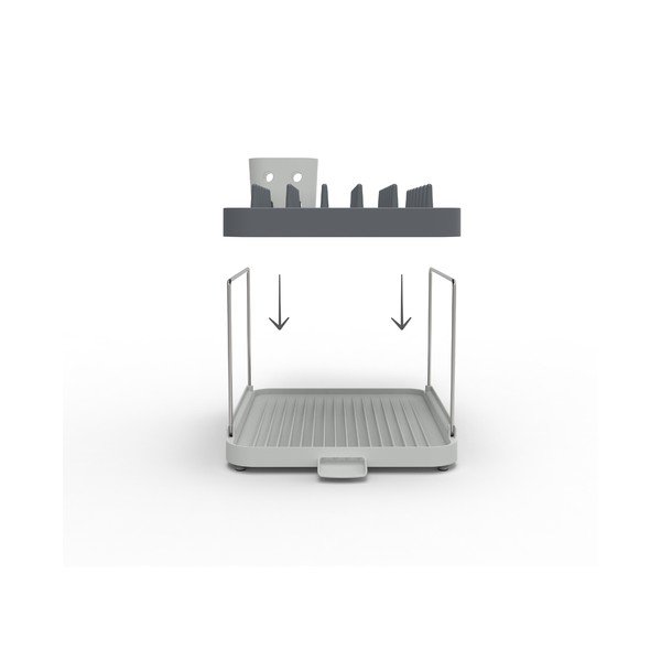 Vassoio di raccolta grigio a due livelli Duo - Joseph Joseph-image-4