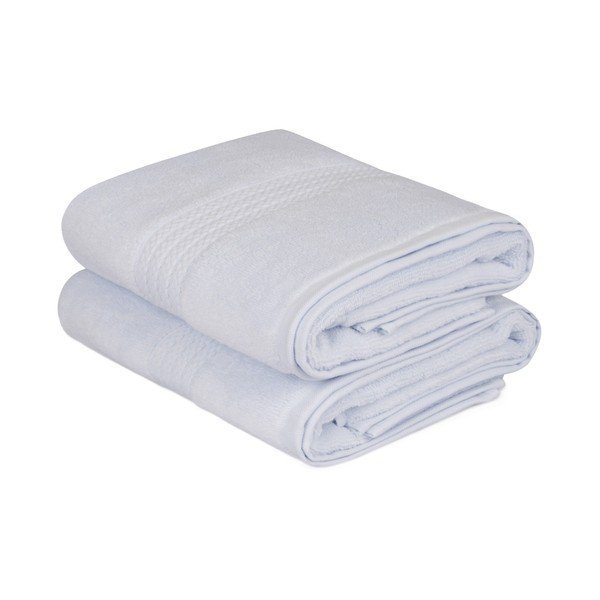 Set di 2 asciugamani da bagno blu Mira, 90 x 50 cm - Unknown
