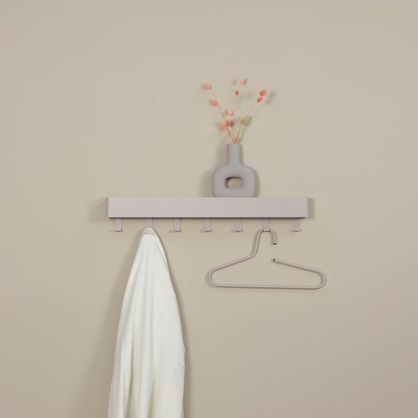 Attaccapanni da parete grigio tortora in metallo con scaffale 72 cm Dax Play – Spinder Design-image-4