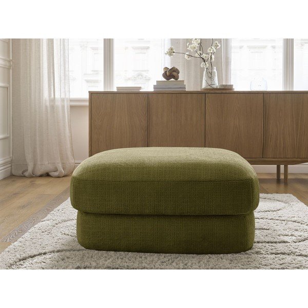 Poggiapiedi color kaki con rivestimento in ciniglia Leonore – Bobochic Paris-image-4