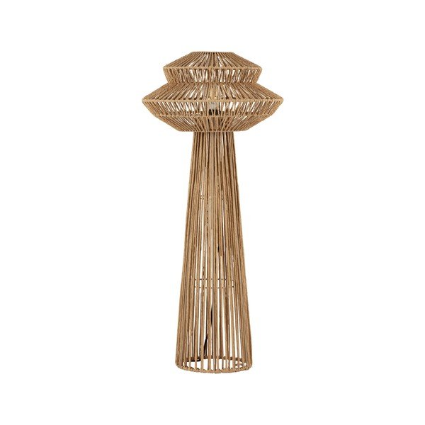 Lampada da terra di colore naturale con rivestimento in corda (altezza totale 90,5 cm) Nua – Nova Luce