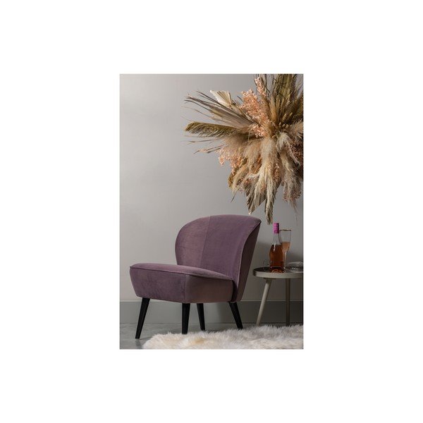 Poltrona in velluto viola Sara - WOOOD-image-4