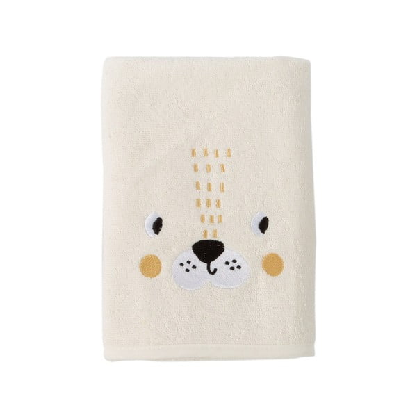 Asciugamano per bambini in cotone crema 50x75 cm King - Foutastic