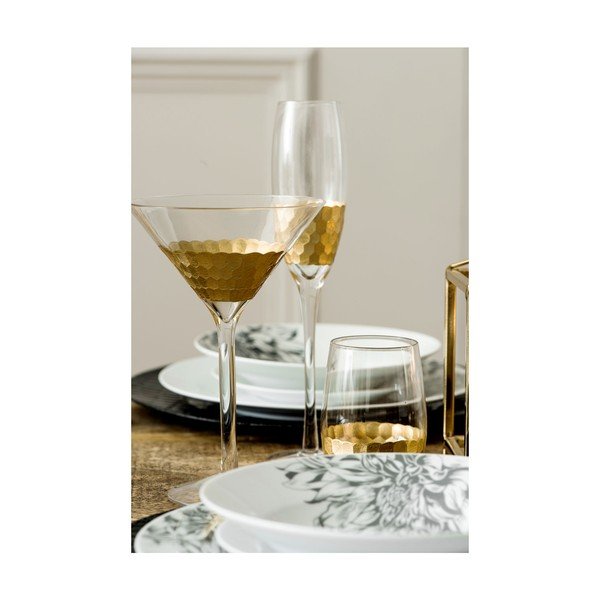 Set di 4 bicchieri da champagne Deco soffiati a mano, 2,1 dl Astrid - Premier Housewares-image-4