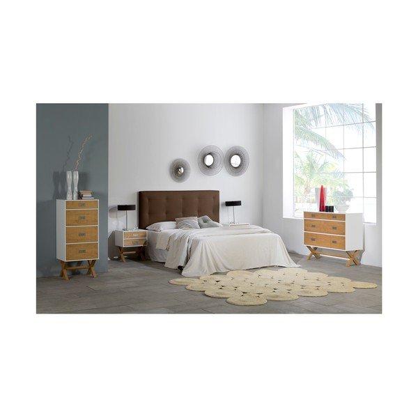 Cassettiera bianca con 4 cassetti Leidi, 49 x 109 cm - Marckeric-image-2