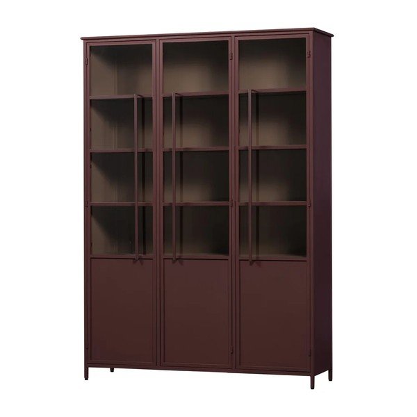 Vetrina burgundy in metallo 140x200x42 cm Exhibit – WOOOD-image-4