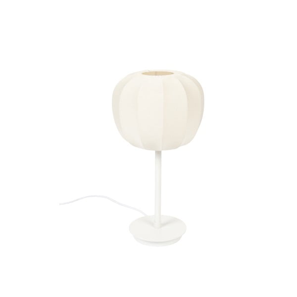 Lampada da tavolo bianca con paralume in tessuto (altezza 42 cm) - White Label