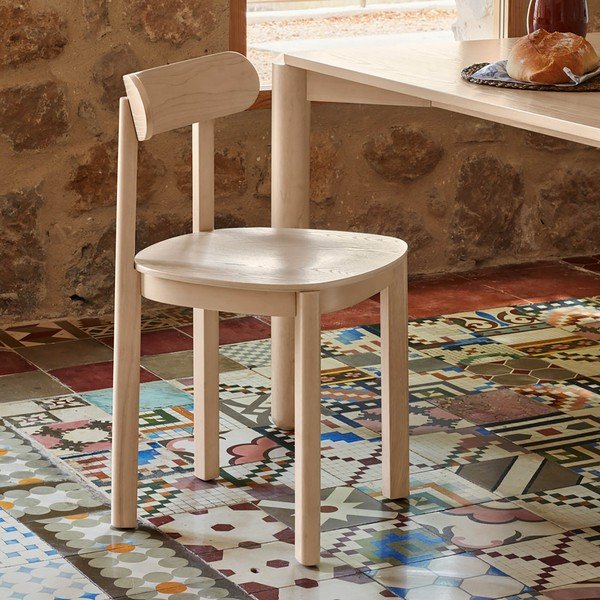 Sedia da pranzo di colore naturale con effetto frassino Nara – Teulat-image-1