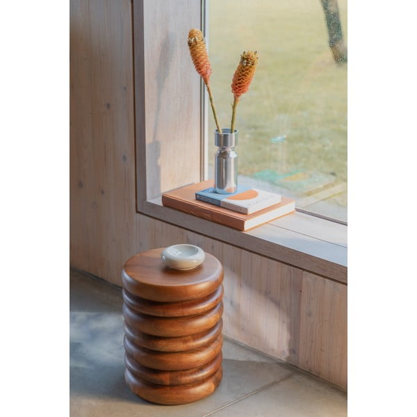 Sgabello colore naturale scuro Disc – Zuiver-image-1