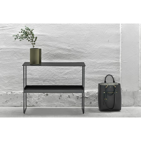 Tavolo consolle nero in metallo 29x78 cm Bull – LIND DNA-image-1