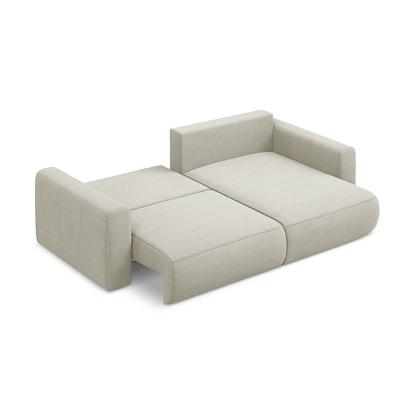 Divano angolare beige allungabile/con contenitore (con penisola a destra/con chaise lounge) Kapua – Makamii-image-3