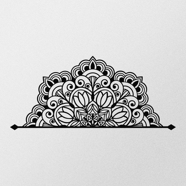 Decorazione murale in metallo 160x70 cm Mandala - Wallity-image-4