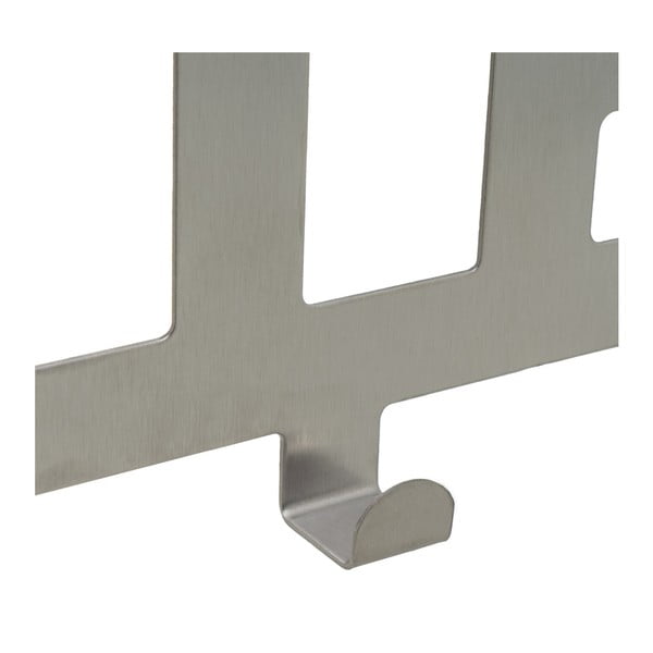 Appendiabiti in metallo argento opaco 32 cm Bath - Casa Selección-image-1