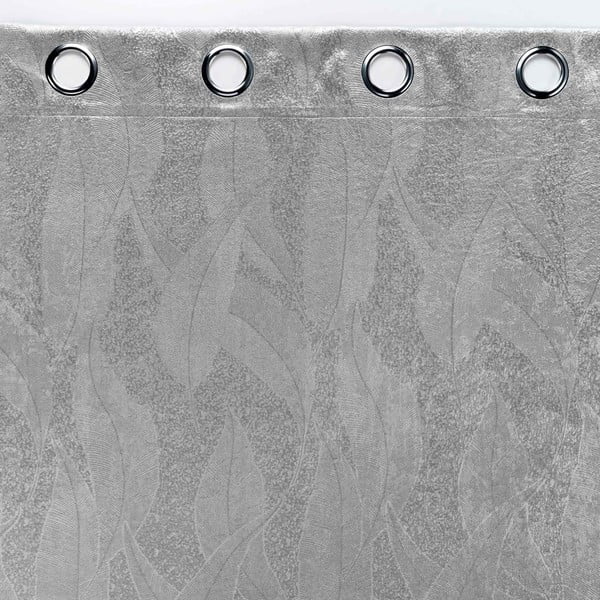 Tenda oscurante in velluto grigio chiaro 135x280 cm Melodie - douceur d'intérieur-image-3