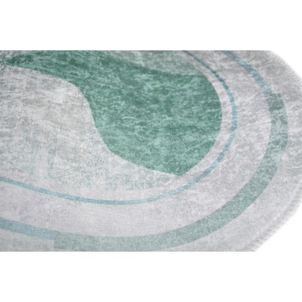 Tappeto rotondo lavabile in turchese e crema ø 80 cm Yuvarlak - Vitaus-image-2