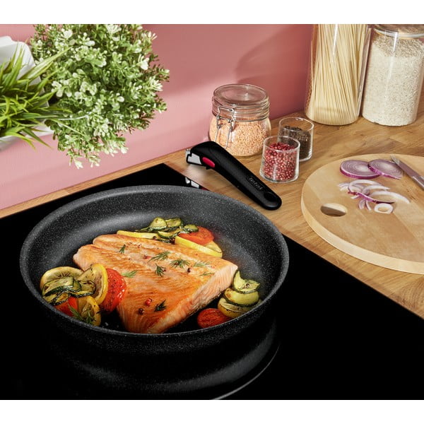 Set di pentole in alluminio 7 pezzi INGENIO Black stone L3998702 - Tefal-image-2
