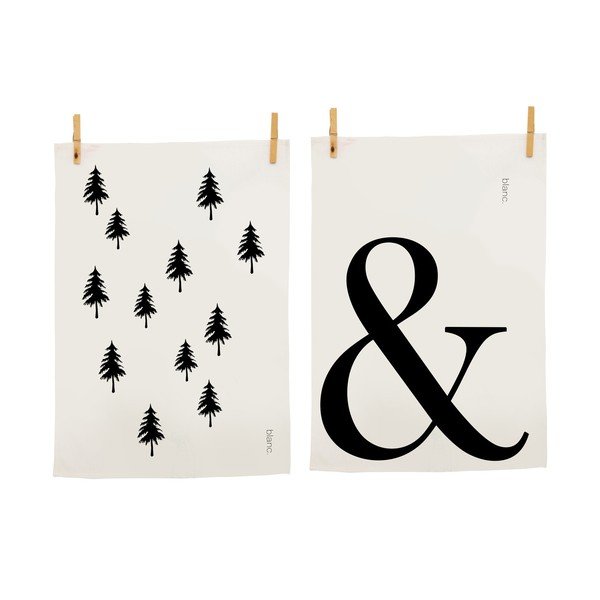 Set di 2 asciugamani Ampersand - Blanc