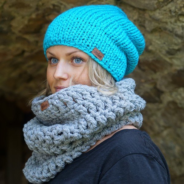 Cappello lavorato a mano Beanie blu - DOKE-image-2