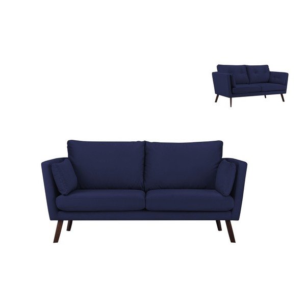 Divano 3 posti blu navy Elena - Mazzini Sofas-image-1