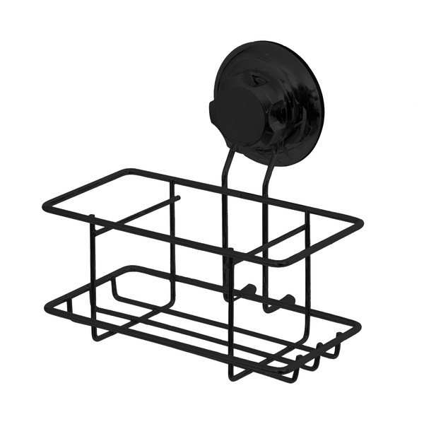 Mensola da bagno a parete nera Bestlock - Compactor