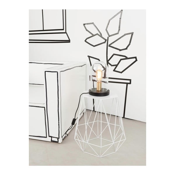 Lampada da tavolo nera con paralume in vetro (altezza 30 cm) Seattle - it's about RoMi-image-3