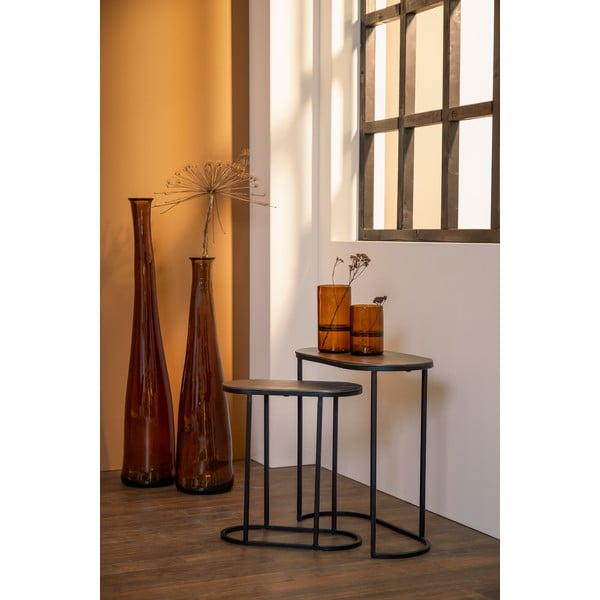 Set di 2 tavolini in metallo 26x53 cm Bocov - Light & Living-image-1