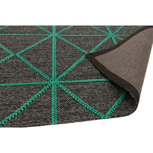 Tappeto nero e verde Prisma, 120 x 170 cm - Asiatic Carpets-image-1