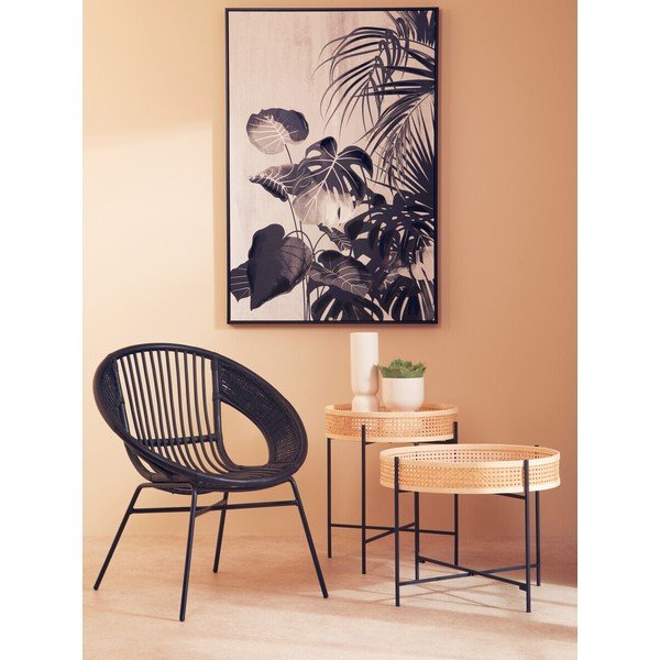 Tavolino da salotto rotondo di colore naturale in rattan ø 60 cm Depok – Premier Housewares-image-3