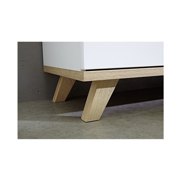 Tavolo TV bianco in rovere 144x50 cm Oslo - Germania-image-3