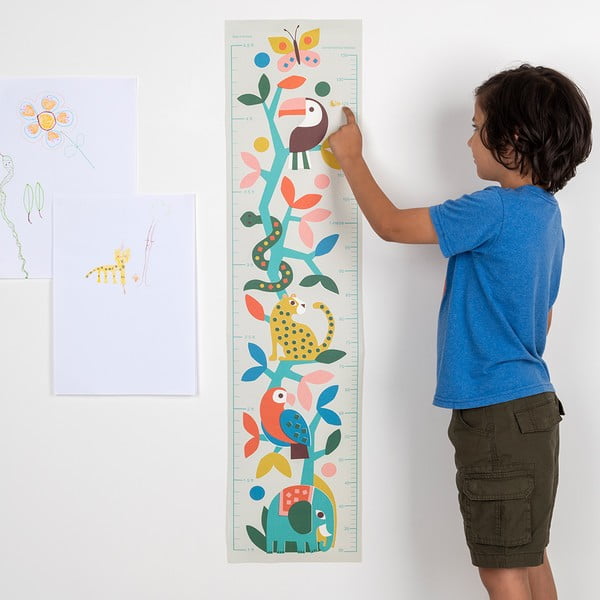 Adesivo murale con metro per bambini 28,5x115 cm Wild Wonders - Rex London-image-1