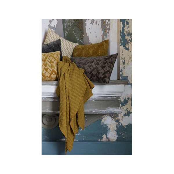 Cuscino in cotone giallo senape , 40 x 60 cm - BePureHome-image-1
