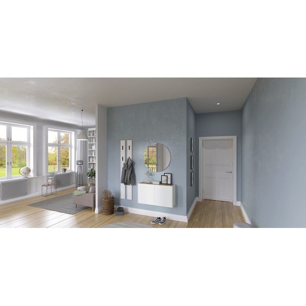 Armadietto bianco con effetto rovere da appendere 93x52x29 cm Libbiano – Germania-image-4
