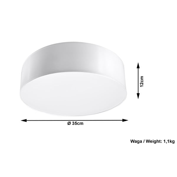 Plafoniera bianca a soffitto Atis - Sollux-image-4