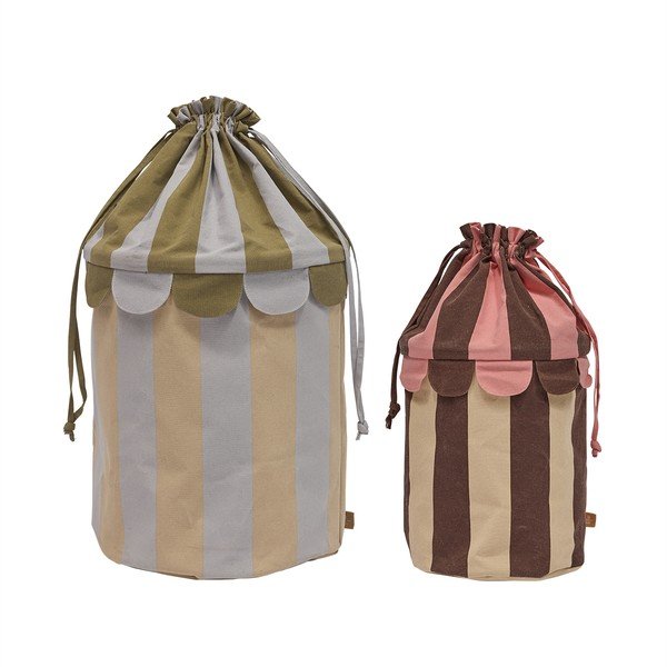 Ceste per giochi in set da bambini in tessuto 2 pz ø 38x66 cm Saga – OYOY Mini