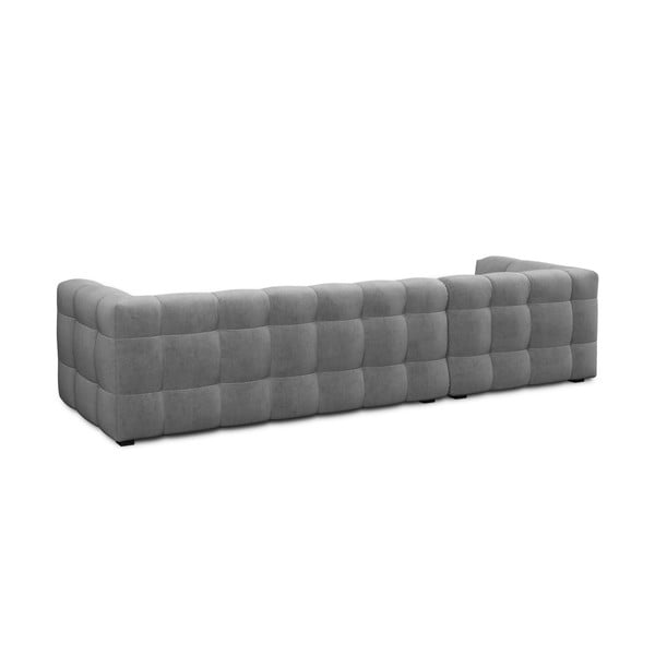 Divano angolare in velluto grigio, angolo sinistro Vesta - Windsor & Co Sofas-image-4