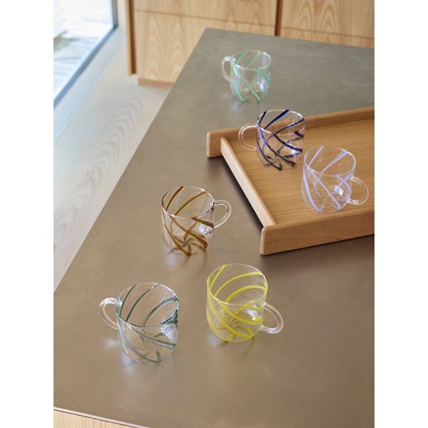 Tazze in set blu in vetro borosilicato 2 pz 450 ml Kiosk – Hübsch-image-2