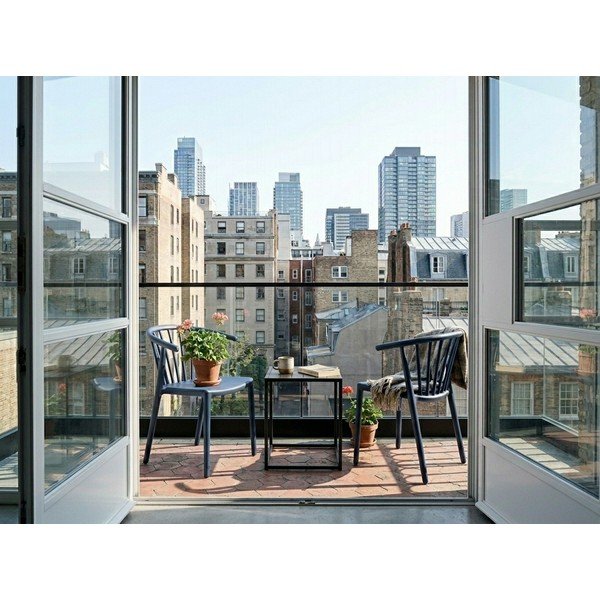 Sedia da giardino blu Capri - Bonami Essentials-image-1