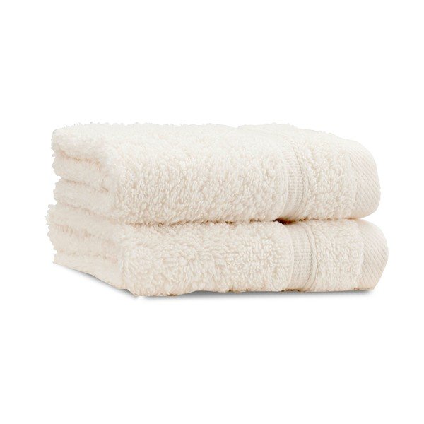 Set di asciugamani tipo terry color crema in cotone 2 pz 30x30 cm Zero Twist – Catherine Lansfield