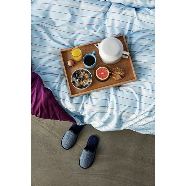 Biancheria da letto in cotone sateen blu e viola Sandra, 140 x 200 cm - Hübsch-image-3