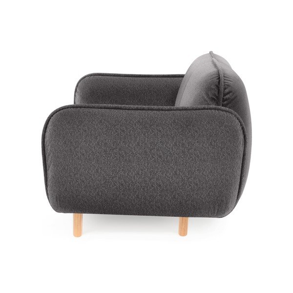 Divano bouclé grigio scuro 188 cm Bean - EMKO-image-2