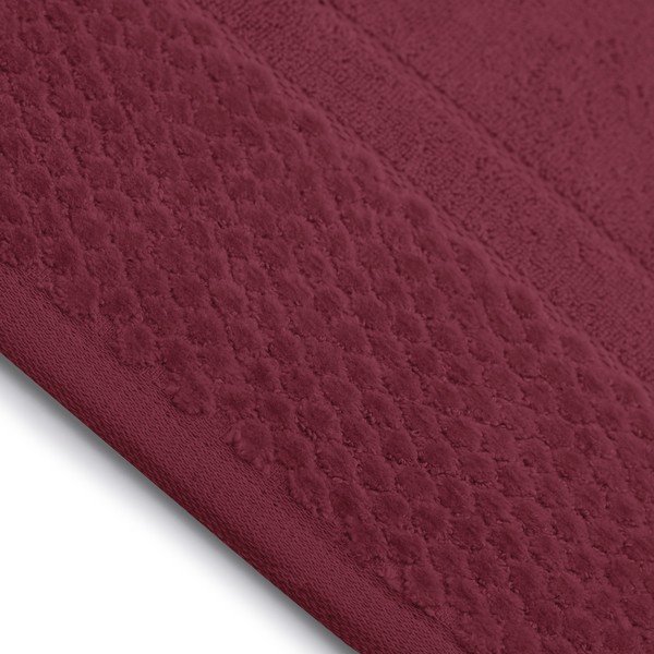 Set di asciugamani per viso e corpo tipo terry rossi in cotone 3 pz Rubrum – Restilo-image-1