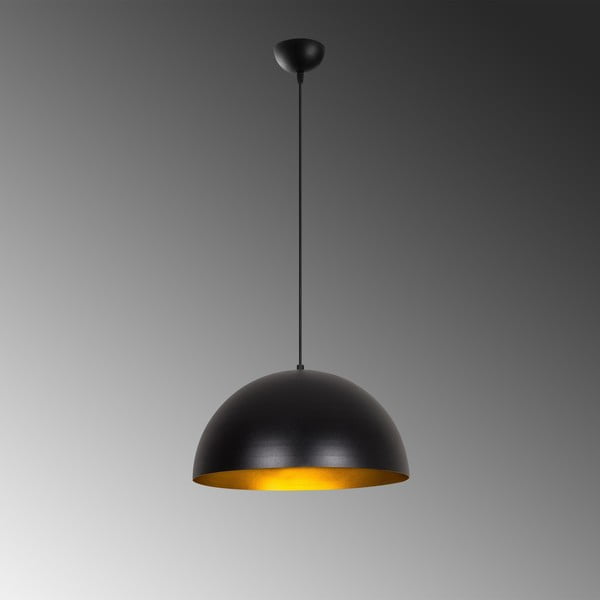 Lampadario nero con paralume in metallo ø 40 cm Coppa – Opviq lights-image-3