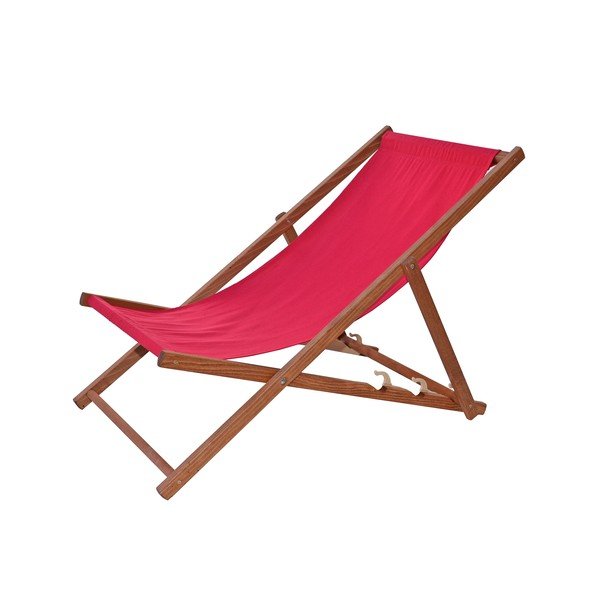 Sdraio da giardino pieghevole in legno rosso Bahama - Rojaplast-image-2