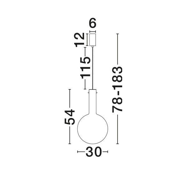 Lampadario LED grigio in vetro con intensità regolabile ø 30 cm Nostos – Nova Luce-image-4