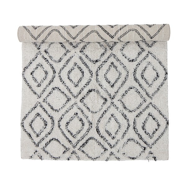 Tappeto bianco/grigio in cotone 90x150 cm Katie – Bloomingville-image-3