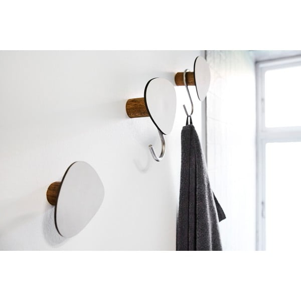 Gancio da parete grigio chiaro in acciaio Dot S Nupo – LIND DNA-image-1