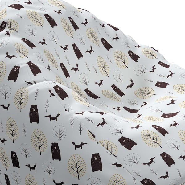 Pouf a sacco per bambini bianco Magic  – Yellow Tipi-image-1